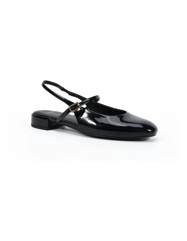 Capable Ballet Flats in Black Patent image 2