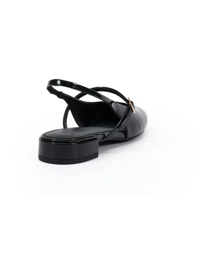 Capable Ballet Flats in Black Patent image 3