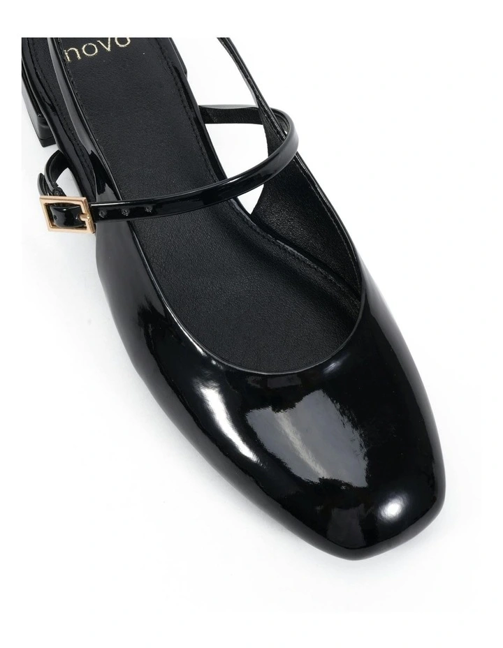 Capable Ballet Flats in Black Patent image 4