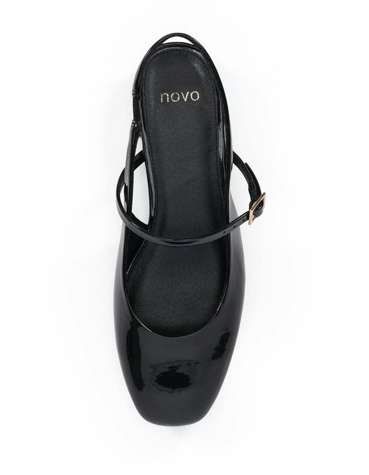 Capable Ballet Flats in Black Patent image 5
