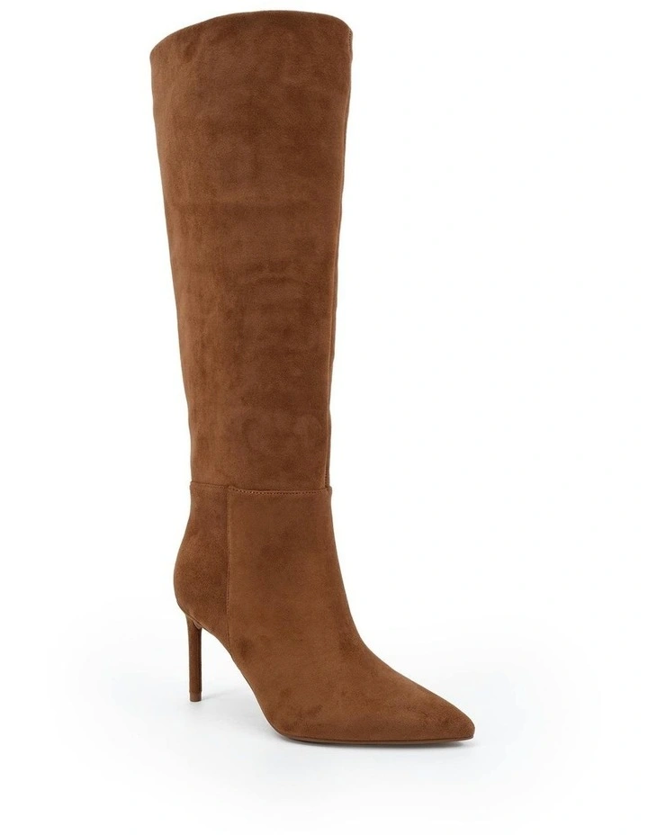 Kamryn Boots in Caramel Suede image 2