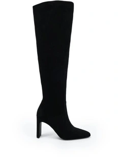 Kiyomi Boots in Black Suede