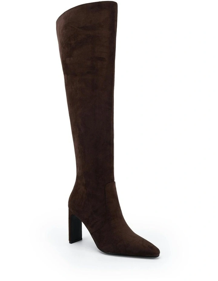 Kiyomi Boots in Espresso Suede image 2