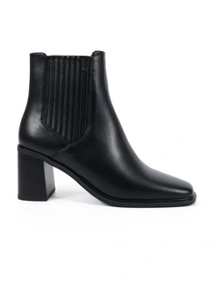Deft Ankle Boots in Black Smooth