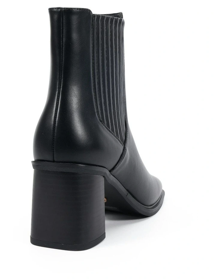 Deft Ankle Boots in Black Smooth image 3