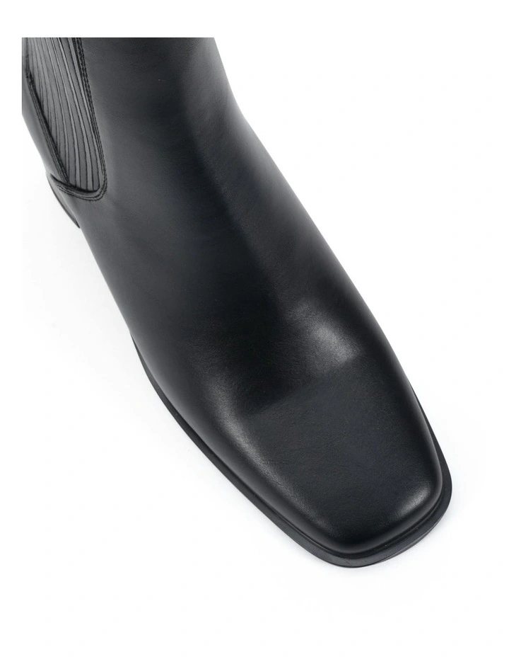 Deft Ankle Boots in Black Smooth image 4