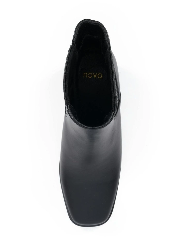 Deft Ankle Boots in Black Smooth image 5