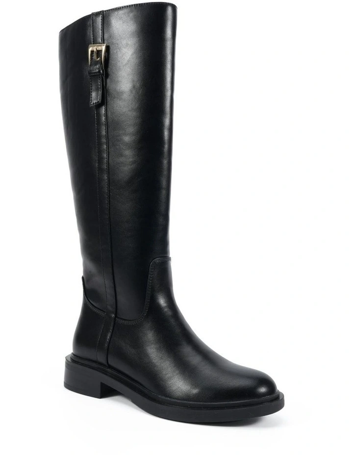 Jollie Long Boots in Black Smooth image 2