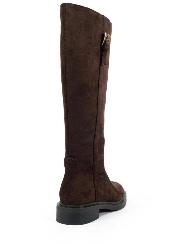 Jollie Long Boots in Espresso Suede image 3