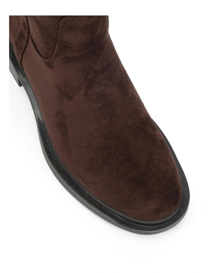 Jollie Long Boots in Espresso Suede image 4