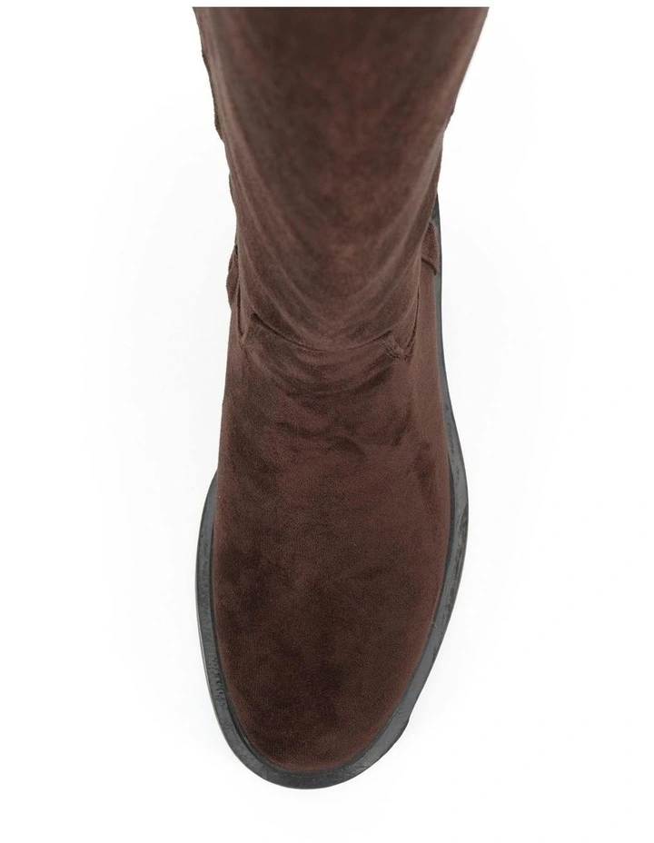 Jollie Long Boots in Espresso Suede image 5