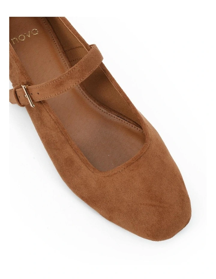 Calmly Ballet Flats in Caramel Suede image 4