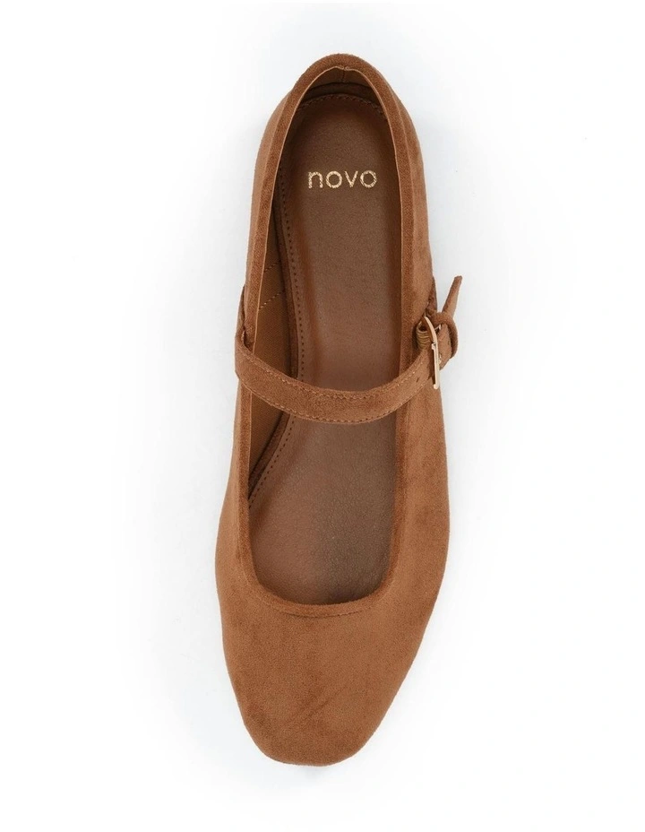 Calmly Ballet Flats in Caramel Suede image 5