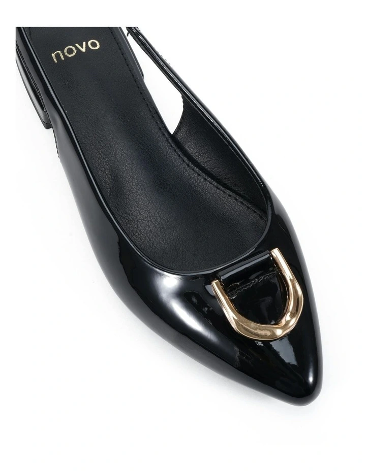 Chilly Ballet Flats in Black Patent image 4