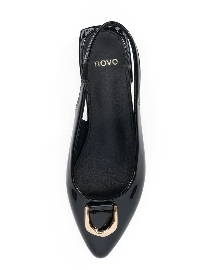 Chilly Ballet Flats in Black Patent image 5