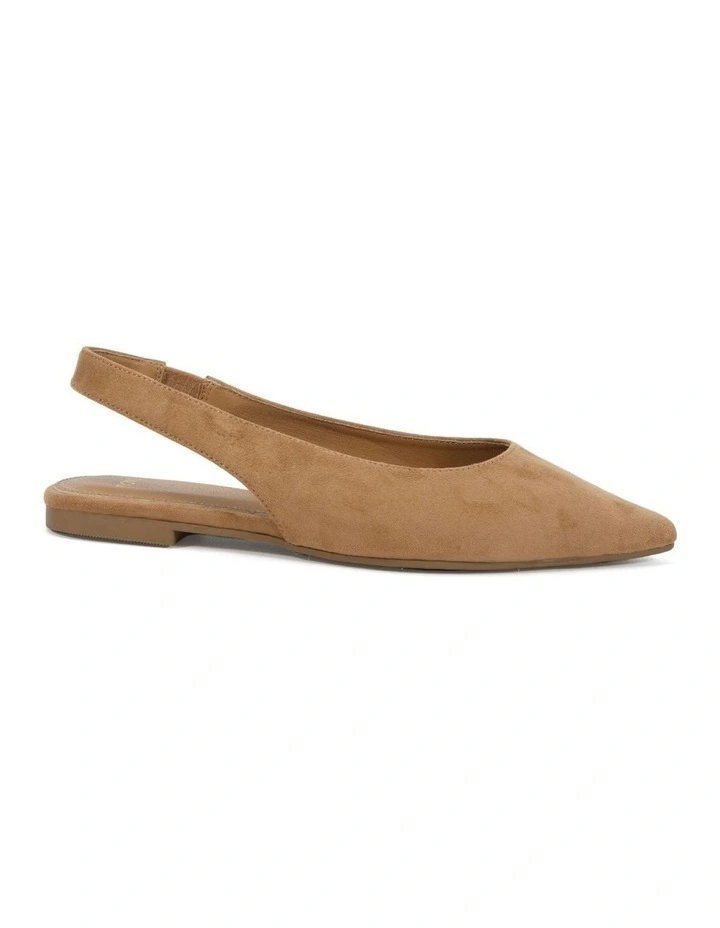 Chip Ballet Flats in Biscoff Suede image 1