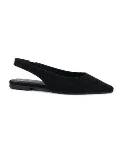 Chip Ballet Flats in Black Suede