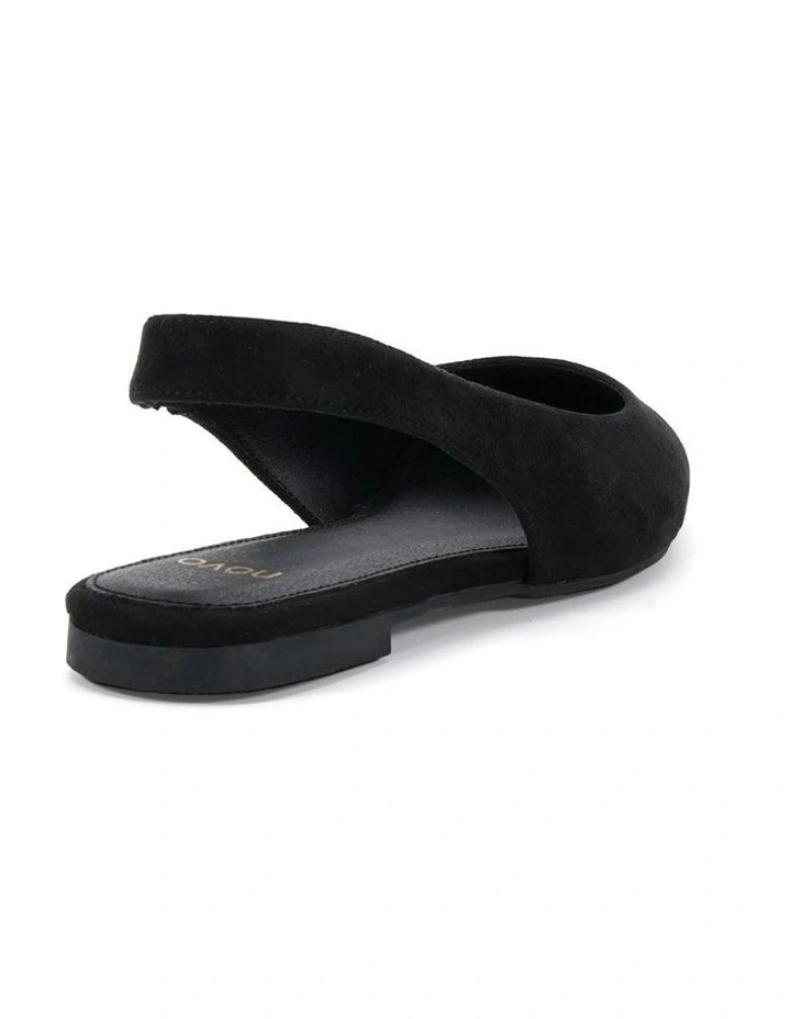 Chip Ballet Flats in Black Suede image 3