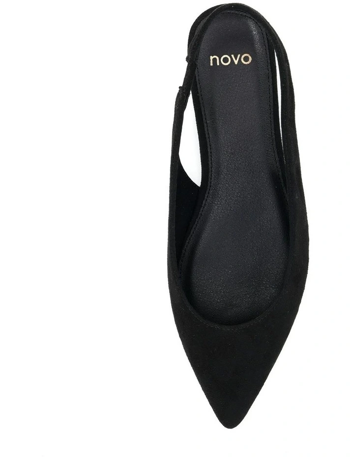 Chip Ballet Flats in Black Suede image 5