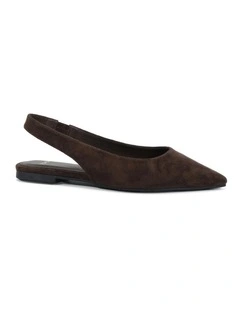Chip Ballet Flats in Espresso Suede