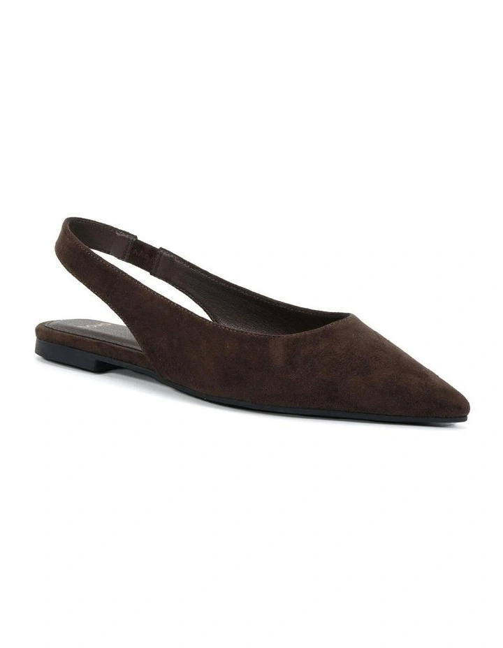 Chip Ballet Flats in Espresso Suede image 2