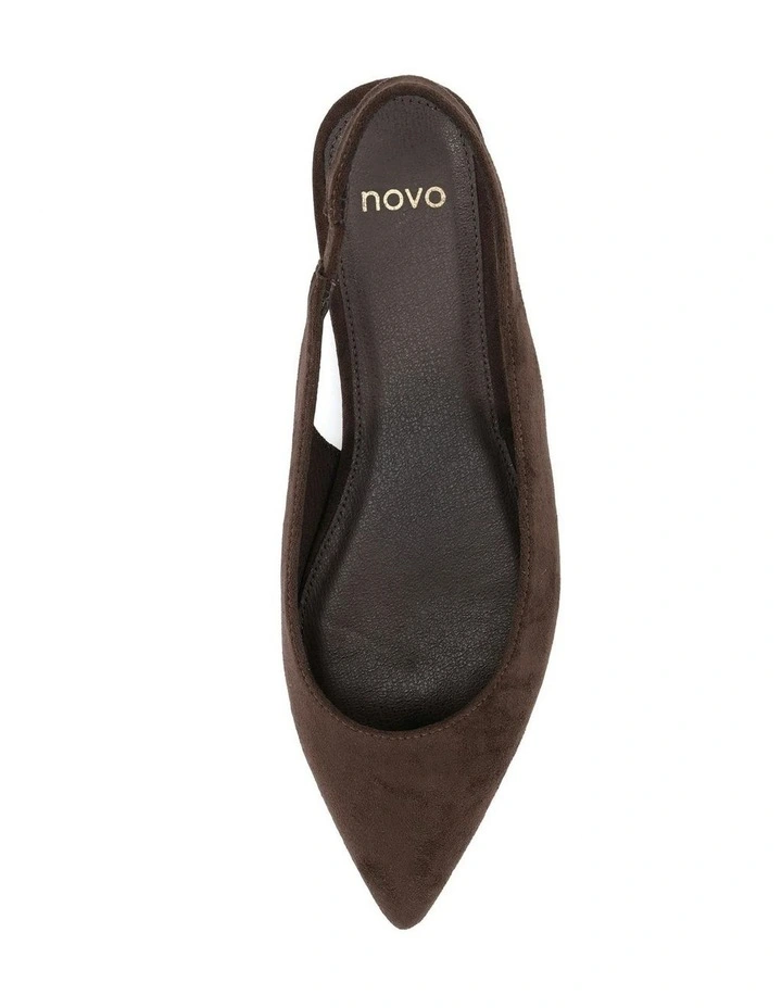 Chip Ballet Flats in Espresso Suede image 5
