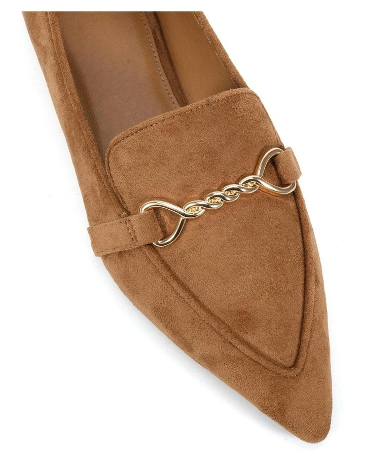Cleve Flats in Caramel Suede image 4