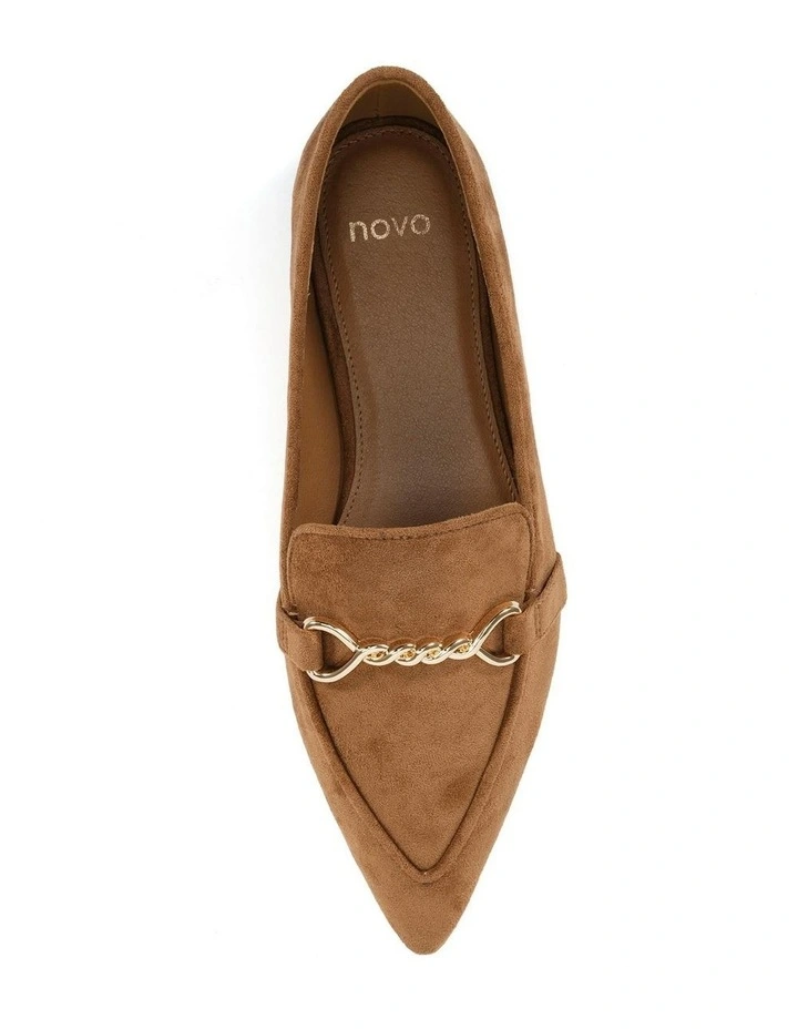 Cleve Flats in Caramel Suede image 5