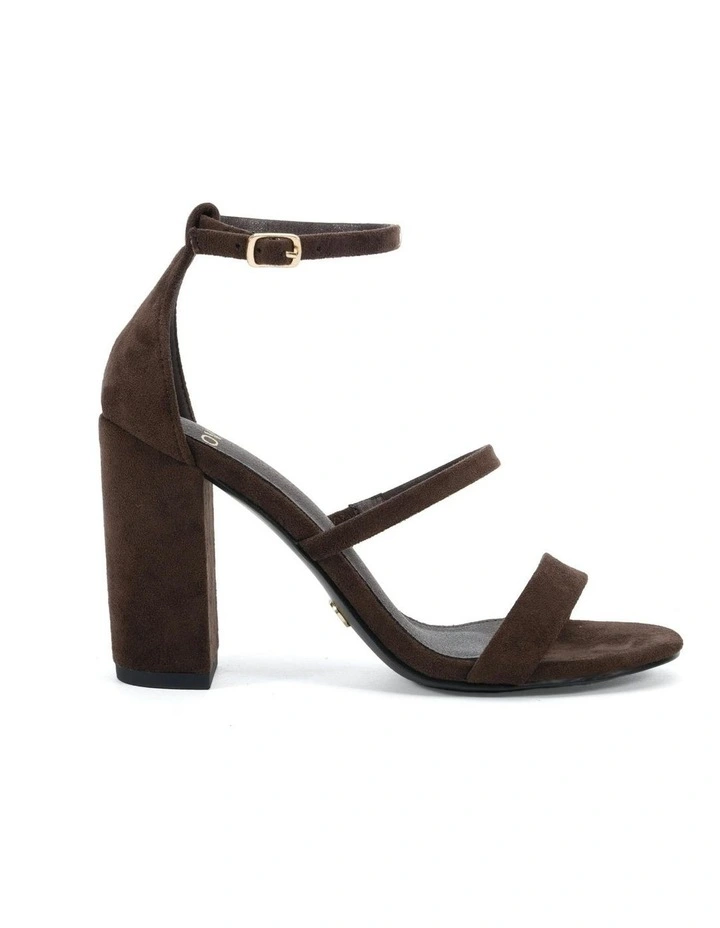 Montague Heels in Espresso Suede image 1