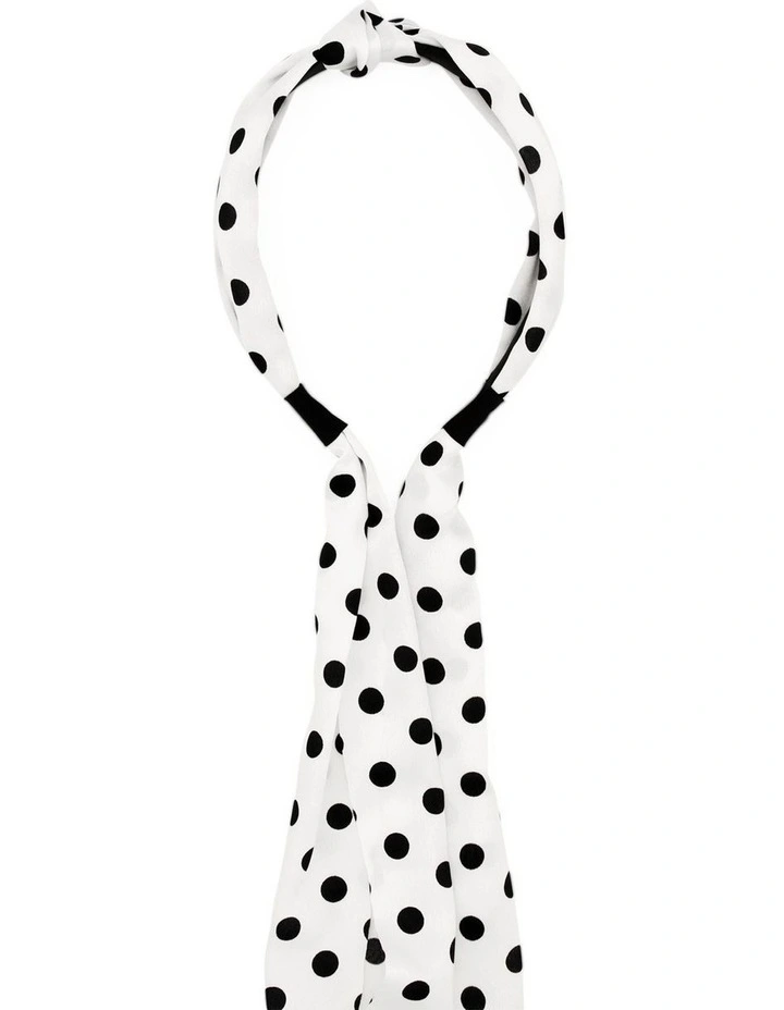 Bristol Headband in White/Black image 1