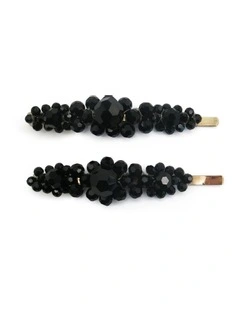 Azareen Hair Clip Set in Black