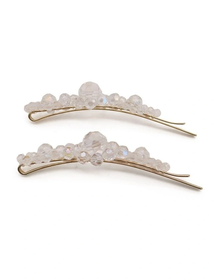 Antoinette Hair Clip Set in Red image 3