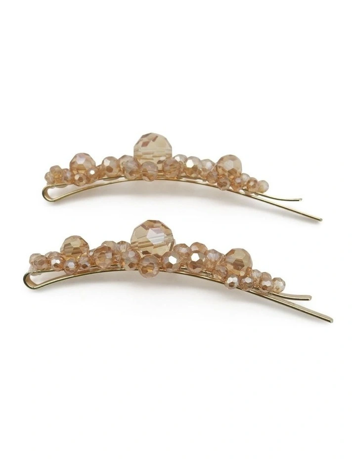 Azareen Hair Clip Set in Gold image 3