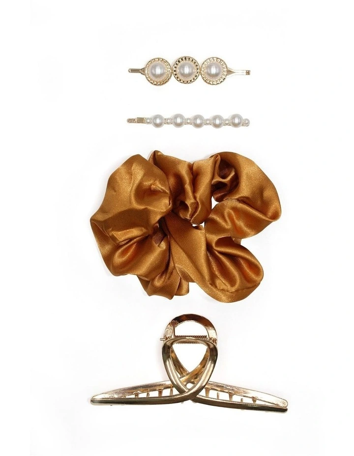 Elaine Hair Clip Set in Bronze image 1