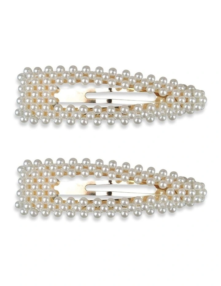 Gerri Hair Clip Set in Pearl image 1