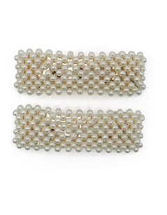 Gloria Hair Clip Set in Pearl