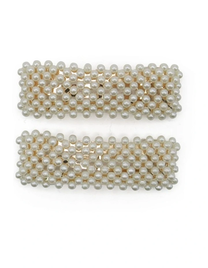 Gloria Hair Clip Set in Pearl image 1