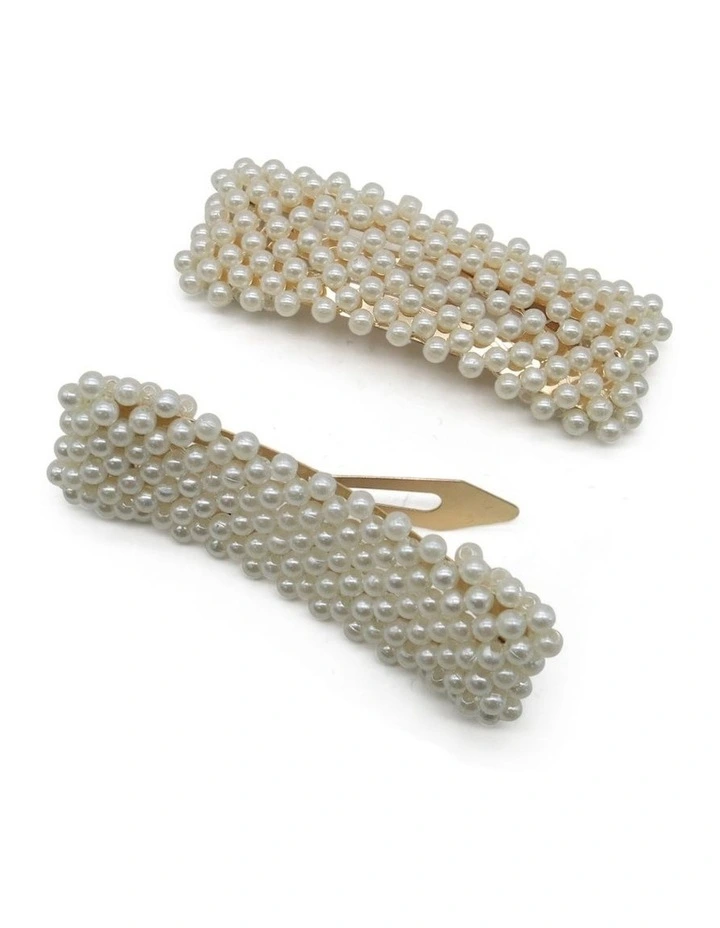 Gloria Hair Clip Set in Pearl image 4
