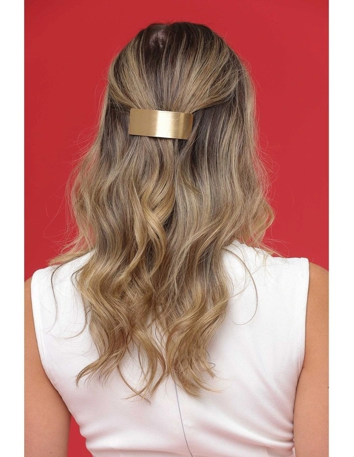 Octavia Hair Clip in Gold image 3