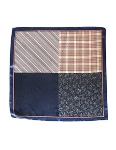 Hilary Hair Scarf in Navy/Grey
