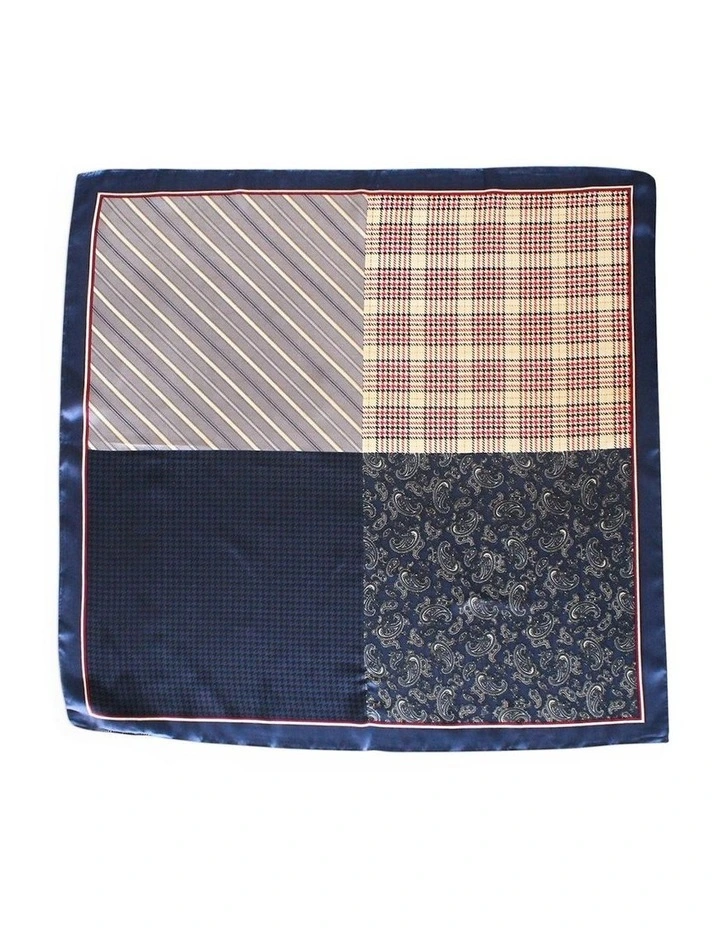 Hilary Hair Scarf in Navy/Grey image 1
