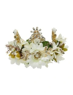 Violet Headpiece in White