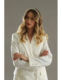 Perla Headpiece in Pearl/Gold