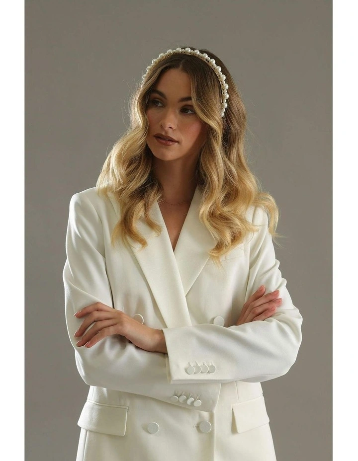 Perla Headpiece in Pearl/Gold image 2