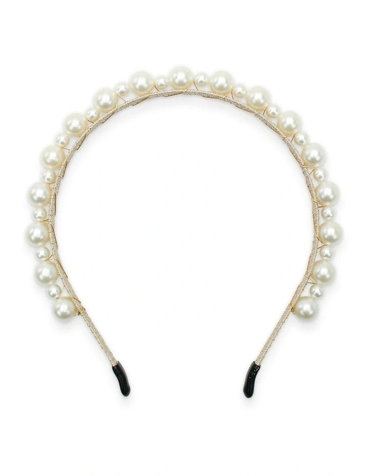 Perla Headpiece in Pearl/Gold image 5