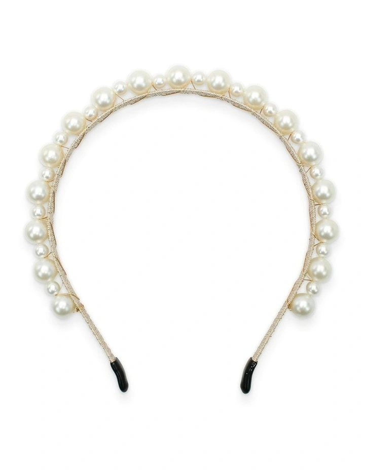 Perla Headpiece in Pearl/Gold image 5