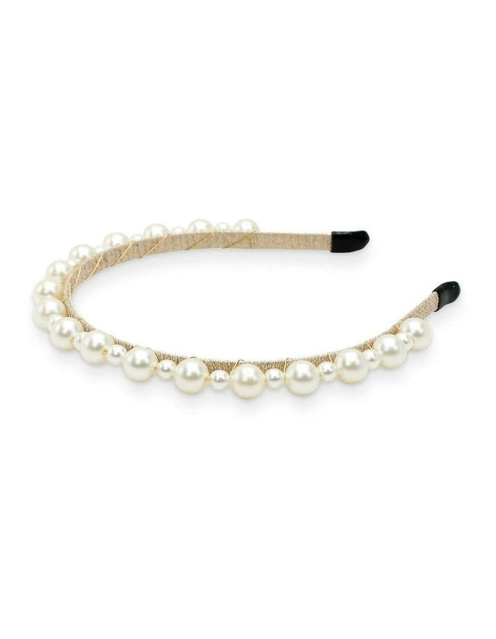 Perla Headpiece in Pearl/Gold image 7