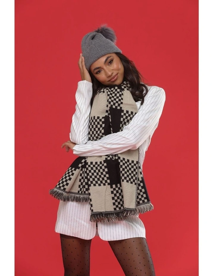 Kalani Wool Blend Beanie in Charcoal image 2