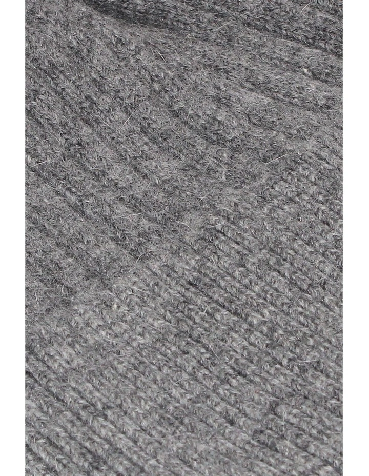 Kalani Wool Blend Beanie in Charcoal image 6