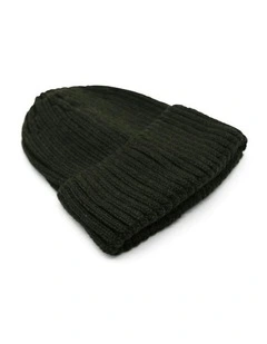 Mia Wool Blend Beanie in Khaki